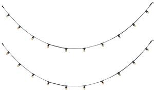 Ghirlandă luminoasă neagră conectabilă cu priză 10m, incl. 20 becuri E27 P45, IP64 - Lubber