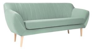 Canapea cu tapițerie din catifea Mazzini Sofas Sardaigne, 188 cm, verde mentol