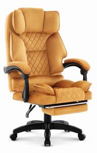 Scaun de birou ergonomic HC-1031 cu suport pentru picioare - galben muștar