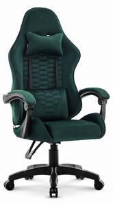 Scaun de gaming HC-1000 GREEN - tesatura catifea