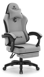 Scaun ergonomic de gaming și birou HC-1016 cu suport pentru picioare - gri