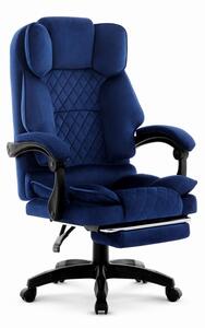 Scaun de birou ergonomic HC-1031 cu suport pentru picioare - albastru