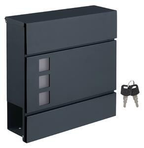 Cutie poștală cu tub pentru ziare MAIL, 37x10,5x33,5cm, antracit SongmicsHome