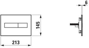 Laufen Ineo buton de spălare pentru WC negru H9001117160001