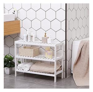 Raft pentru pantofi Model Quinn, Alb, 70x26x55 cm