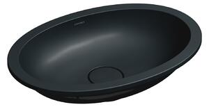 Omnires Shell M+ lavoar 48x31 cm ovale sub blat negru mat SHELL480UPBLV