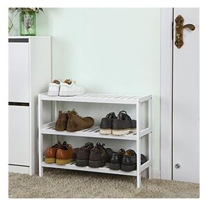 Raft pentru pantofi Model Quinn, Alb, 70x26x55 cm