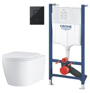 Set vas WC cu capac soft-close Grohe Start 103848SH00, cadru încastrat Grohe Solido 38971000, 38966KV0
