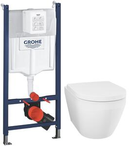 Set vas WC cu capac soft-close Grohe Euro Ceramic 102510SH00, cadru încastrat Grohe Solido 38971000