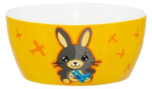 Bol mic 12cm, 400ml, galben, Betty I Bunny
