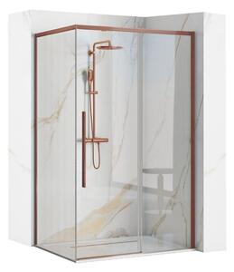 Rea Solar Brush Copper cabină de duș 100x80 cm dreptunghiular cupru mat/sticlă transparentă REA-K9513