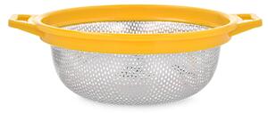Strecuratoare inox 21cm, galben, Drop