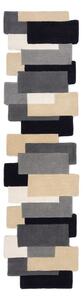 Covor tip traversă gri din lână 60x230 cm Collage – Flair Rugs