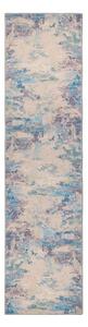 Covor tip traversă albastru/mov lavabil din amestec de fibre reciclate 60x230 cm Reid – Flair Rugs