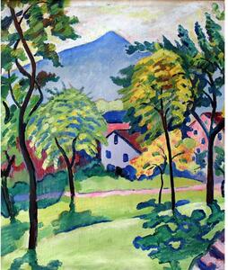 Reproducere tablou August Macke - Tegernsee Landscape, 50 x 60 cm
