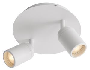 Spot modern de baie alb cu 2 lumini IP44 - Ducha