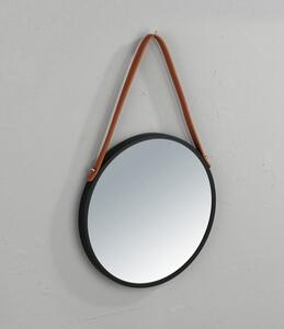 Oglindă suspendată Wenko Borrone, ø 40 cm, negru