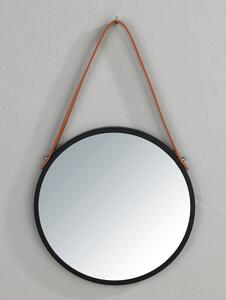 Oglindă suspendată Wenko Borrone, ø 40 cm, negru