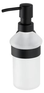 Dozator de săpun lichid negru mat de montat pe perete din sticlă 200 ml Bosio – Wenko