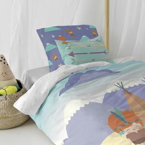 Lenjerie de pat din amestec de bumbac pentru copii Happynois Indian Night, 140 x 200 cm