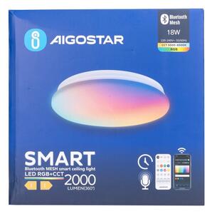 Plafonieră LED RGBW pentru baie Aigostar LED/18W/230V IP44 + telecomandă