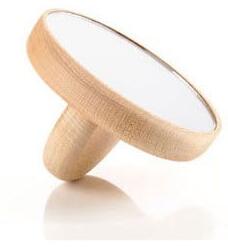 Oglindă cosmetică cu ramă din lemn masiv de fag Zone Inu, ø 8,6 cm