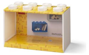 Raft de perete pentru copii LEGO® Brick 8, alb