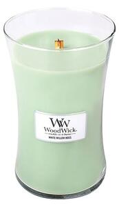 Lumânare parfumată WoodWick White Willow Moss, timp de ardere 110 h
