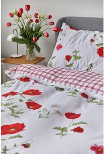 Lenjerie de pat din bumbac pentru pat dublu Bonami Selection Poppy, 160 x 220 cm