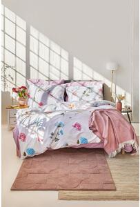 Lenjerie de pat din bumbac pentru pat dublu Bonami Selection Fleur, 200 x 220 cm
