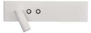 Aplica de perete tip spot RESORT LED/10W/230V + LED/3W, albă, stânga