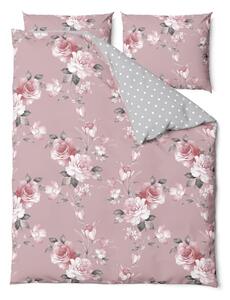 Lenjerie de pat din bumbac pentru pat single Bonami Selection Belle, 140 x 220 cm, roz