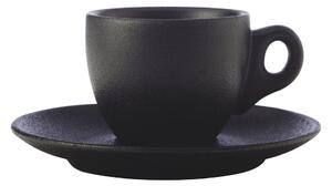 Ceașcă cu farfurie din ceramică Maxwell & Williams Caviar, 80 ml, negru