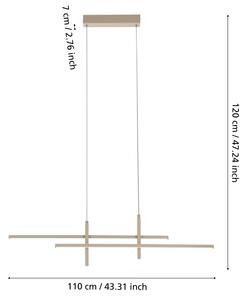 Eglo 901887 - Lustră LED suspendată pe cablu TREPILIANO LED/20W/230V bej