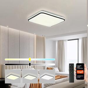Brilagi - Plafonieră LED SMART dimmabilă, 36W, 230V, 53 x 53 cm, Wi-Fi Tuya + telecomandă