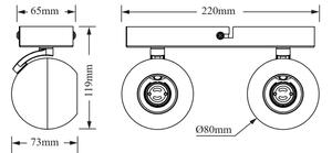 Osram - Lampă spot SPHERAL 2xGU10/6W/230V negru