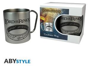 Cana din otel inoxidabil cu carabina licenta Lord Of The Rings - The One Ring, capacitate 235ml
