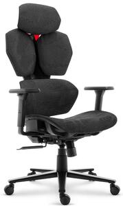 Scaun de birou pivotant textil ergonomic - HC-1010 BLACK