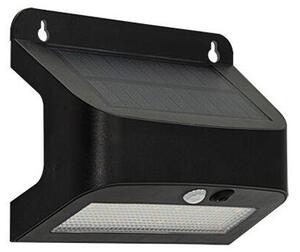 Aplica LED solară de perete cu senzor SOLTO, 6W, 3,7V, 4000K, IP54, 2400 mAh, negru