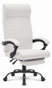 Scaun de birou de lux HC-1030 alb eco-piele