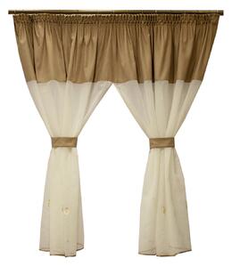 Perdea Velaria in ivoire cu cirese, 280x140 cm