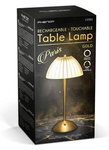 Lampă de birou LED reîncărcabilă PARIS, reglabilă, 2W/5V, 800 mAh, auriu