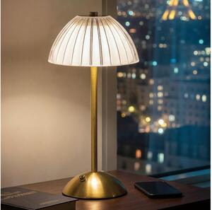 Lampă de birou LED reîncărcabilă PARIS, reglabilă, 2W/5V, 800 mAh, auriu
