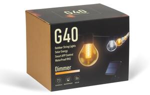 Ghirlandă solară LED reglabilă 15xLED/1,5W/3,7/5V 2200 mAh 9 m IP65 neagră + telecomandă