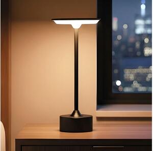 Lampă de birou LED reîncărcabilă NEW YORK, reglabilă, LED/1,8W/5V 1200 mAh, neagră