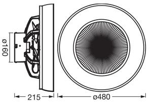 Osram - Plafonieră LED dimabilă cu ventilator de tavan LED/49W/230V alb/auriu + telecomandă