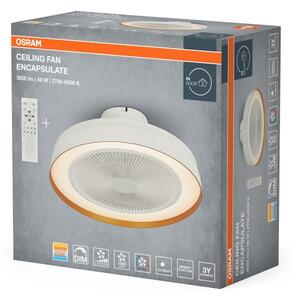 Osram - Plafonieră LED dimabilă cu ventilator de tavan LED/49W/230V alb/auriu + telecomandă