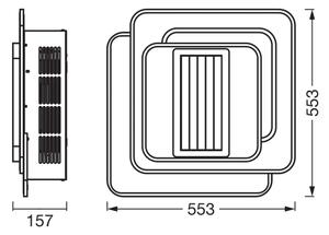 Osram - Plafonieră LED reglabilă cu ventilator, 55W/230V, alb + telecomandă