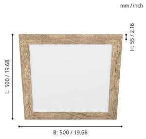 Eglo 99435 - Plafonieră LED PIGLIONASSO LED/20W/230V 500x500 mm