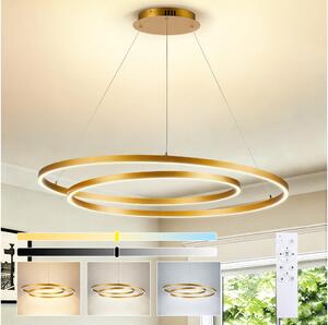 Brilagi-LED Lustră reglabilă pe cablu TWISTER LED/105W/230V 3000-6000K auriu + telecomandă